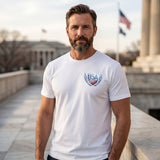 FLB USA 250 Heritage Crest White Short Sleeve T-Shirt