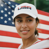 USA Retro Future Looks Bright White Snapback Hat