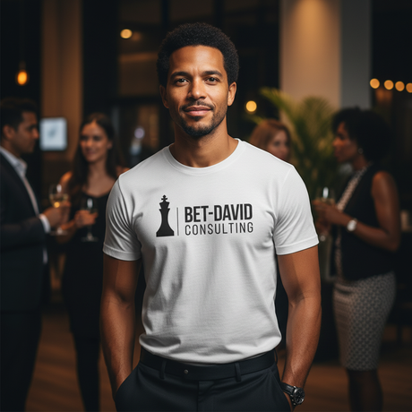 Bet-David Consulting Black and White Short Sleeve T-Shirt