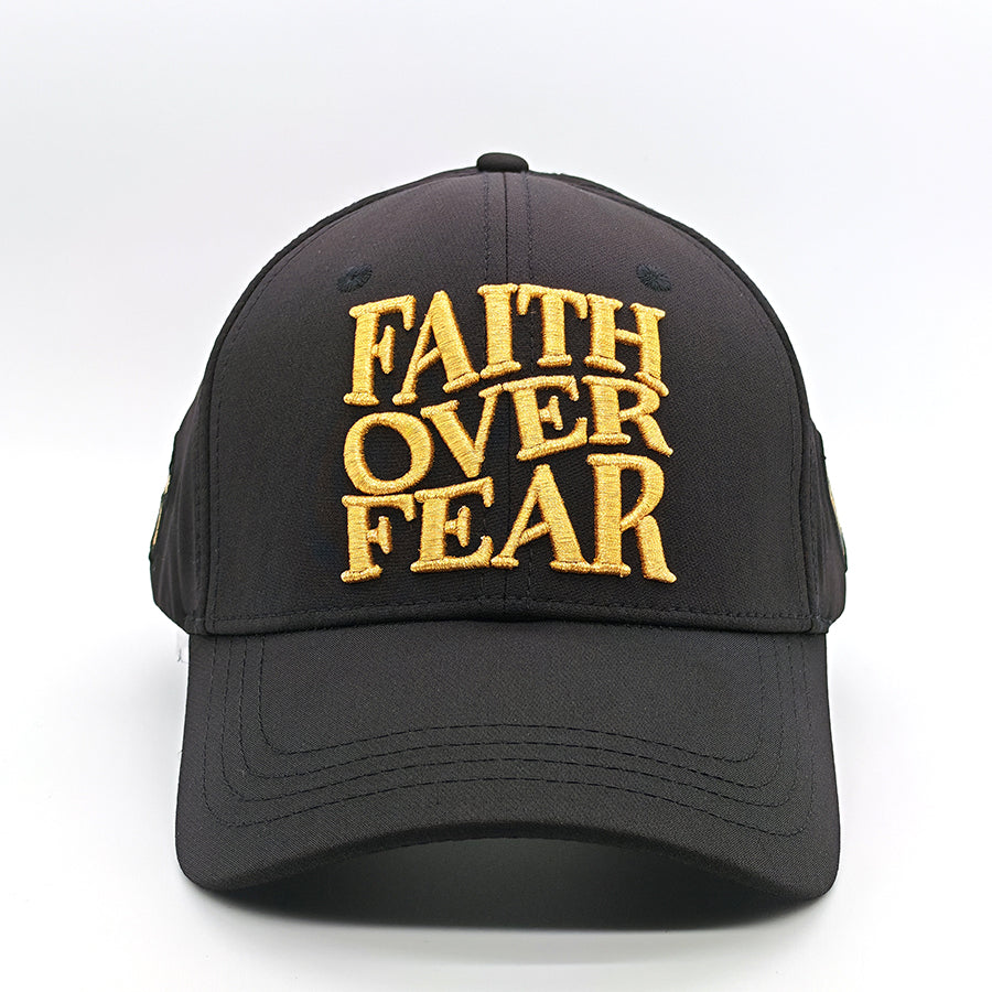 Faith Over Fear Hebrews 11:1 Black and Gold Snapback
