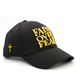 Faith Over Fear Hebrews 11:1 Black and Gold Snapback