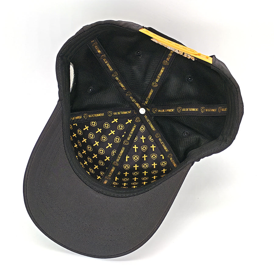 Faith Over Fear Hebrews 11:1 Black and Gold Snapback