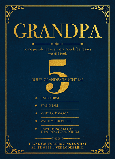 Grandfather's Day Kit Card