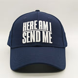 Here Am I Send Me Isaiah 6:8 Navy Snapback Hat