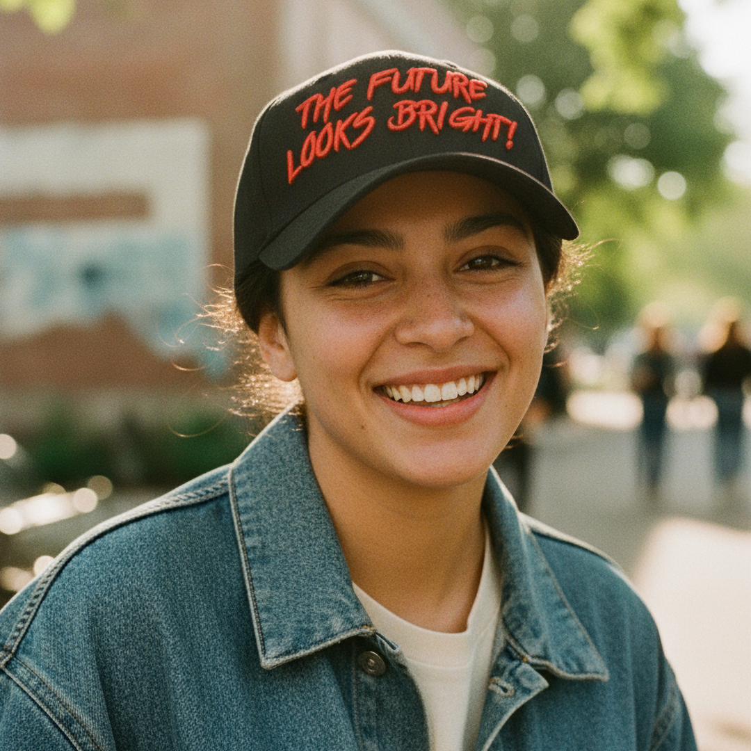 Future Looks Bright Black & Red Snapback Hat