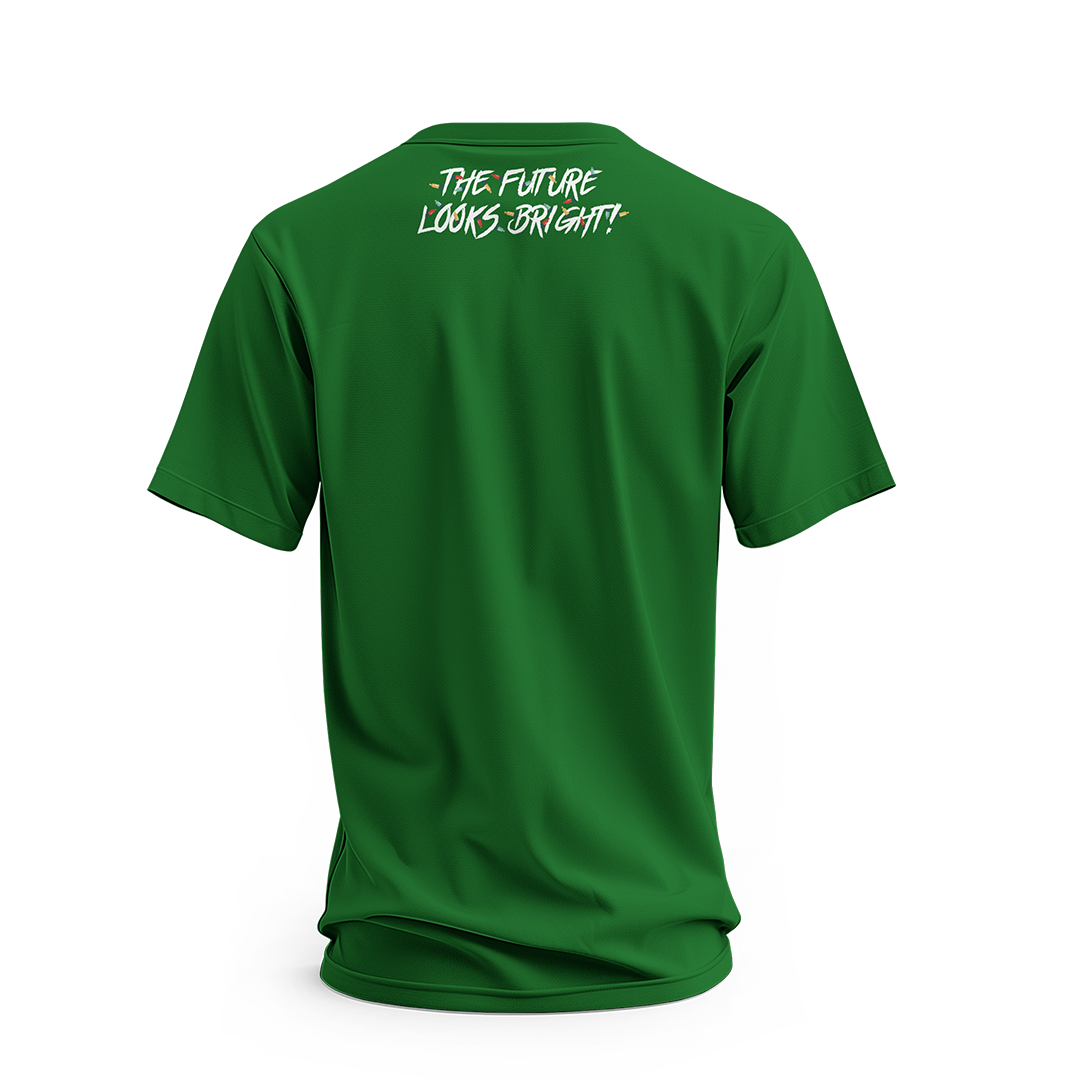 Future Looks Bright Green Christmas Short Sleeve T-Shirt