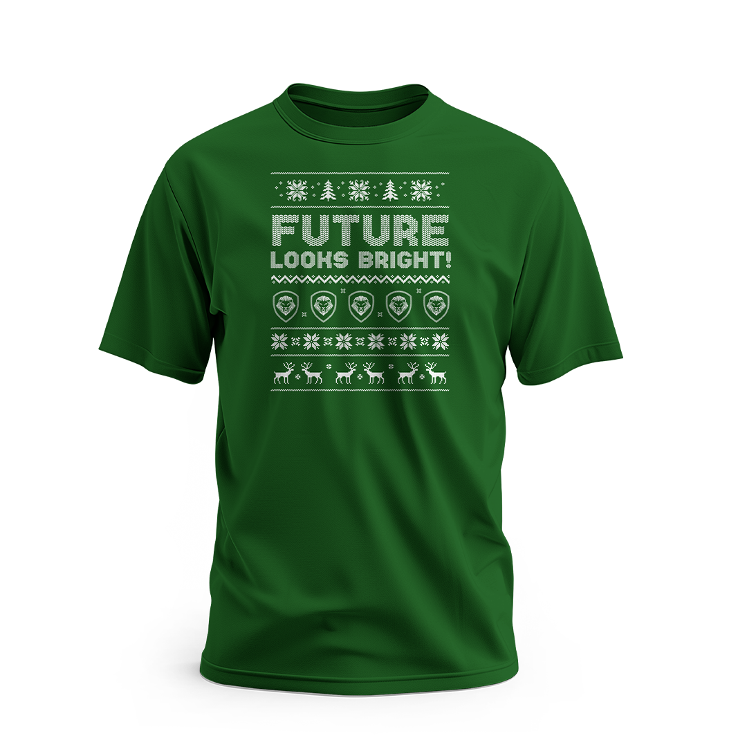 Future Looks Bright Green Christmas Short Sleeve T-Shirt