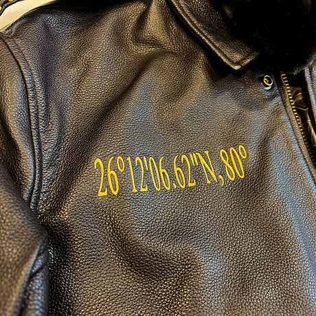 Future Looks Bright Lion Shield Genuine Lambskin Leather Aviator Vintage Jacket