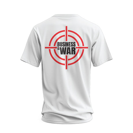 Future Looks Bright White Business is War Target Shield Short Sleeve T-Shirt