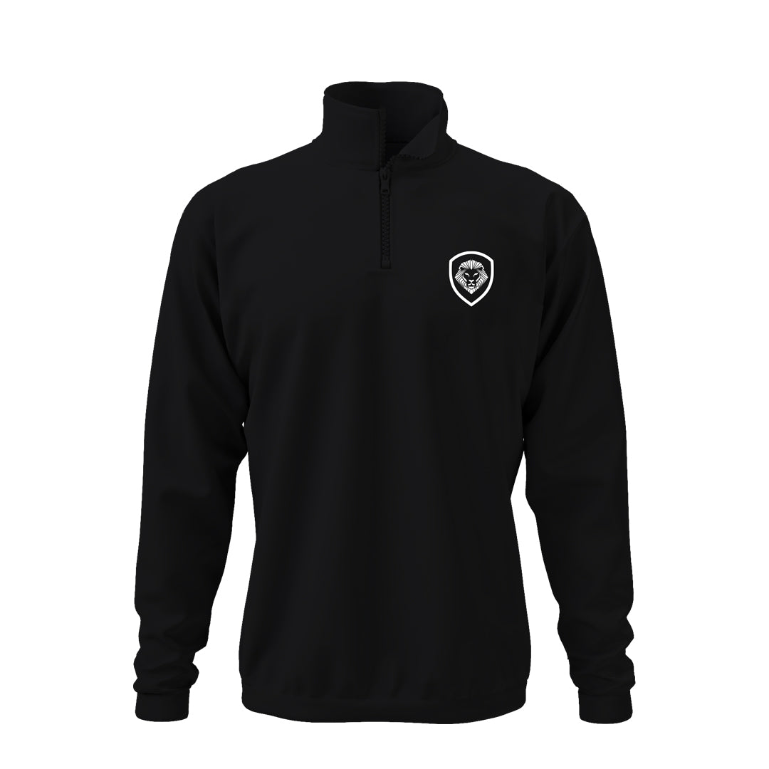 Lion Shield Future Looks Bright Black Performance 1/4 Zip