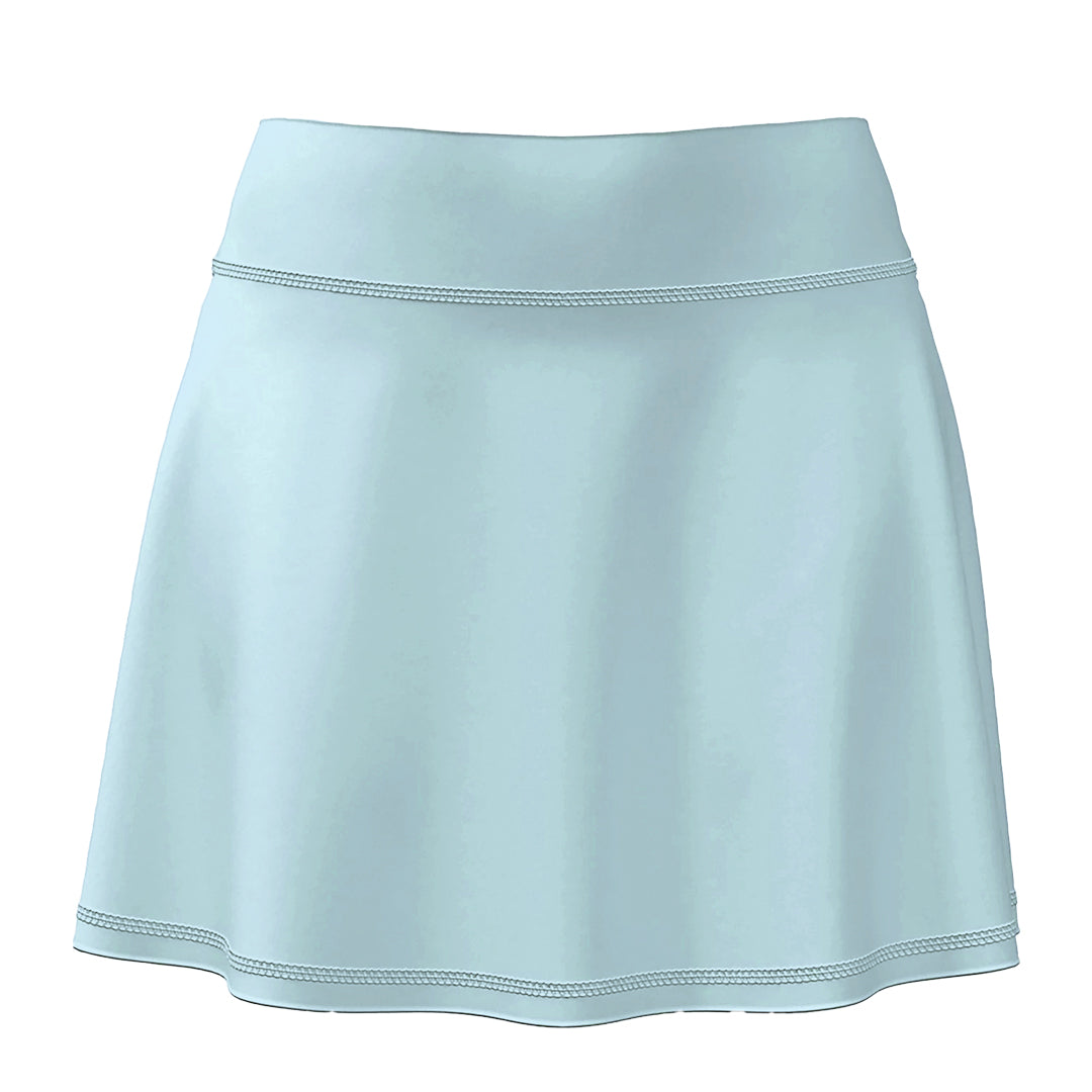 Women's Future Looks Bright Solid Sky Blue Performance Print Skort