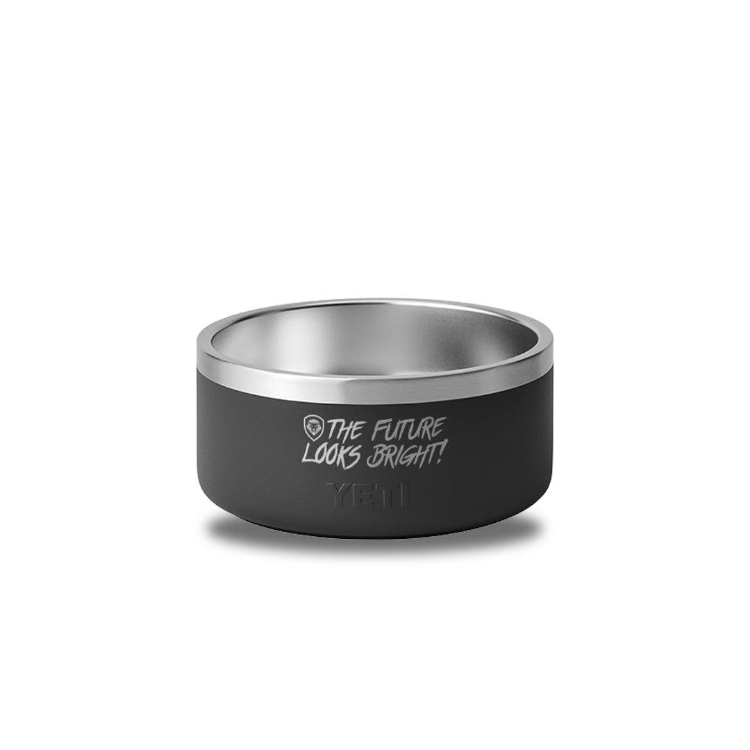 Future Looks Bright Valuetainment Black YETI Dog Bowl 4 oz