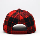 Merry Christmas Red and Black Buffalo Plaid Snapback Hat