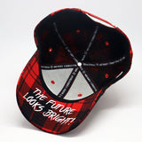 Merry Christmas Red and Black Buffalo Plaid Snapback Hat