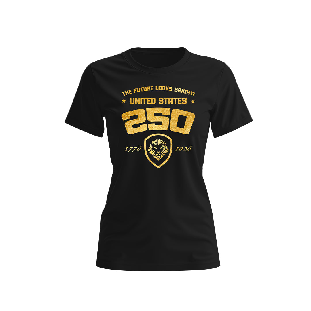 Women's Future Looks Bright USA 250 Gold Short Sleeve T-Shirt