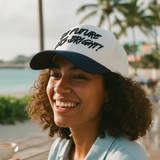 Future Looks Bright Dual Tone Navy and White Snapback Hat