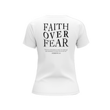 Women's Faith Over Fear VT White and Black Short Sleeve T-Shirt