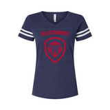 Women's Future Looks Bright 26 Navy Red Sports Short Sleeve Tee