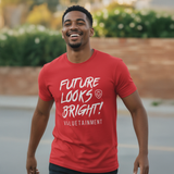 The Future Looks Bright Red Short Sleeve T-Shirt