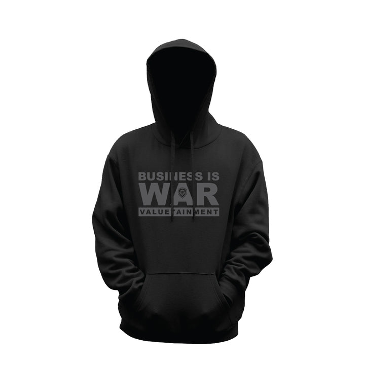 Future Looks Bright Black and Grey Business Is War Hoodie