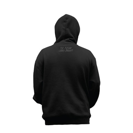 Future Looks Bright Black and Grey Business Is War Hoodie